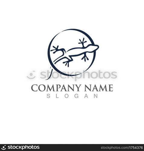 Lizard logo and symbol vector app