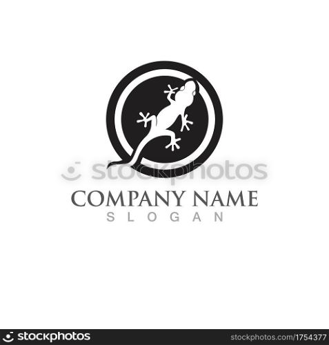 Lizard logo and symbol vector app