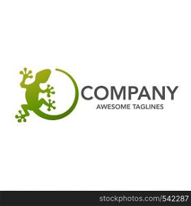 Lizard vector illustration logo template icon design, creative gecko logo vector
