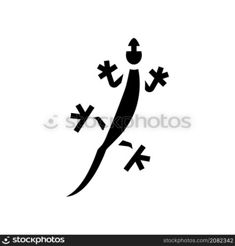 lizard wild animal glyph icon vector. lizard wild animal sign. isolated contour symbol black illustration. lizard wild animal glyph icon vector illustration