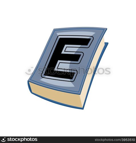 Lletter E at Vintage books in hardcover. Alphabetical stashes on book cover.