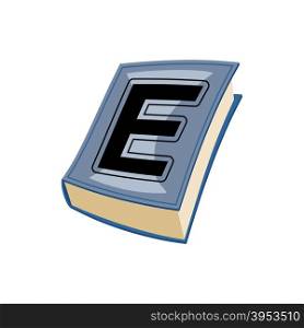 Lletter E at Vintage books in hardcover. Alphabetical stashes on book cover.