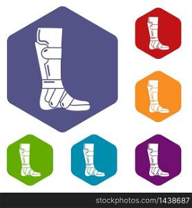 lLg in retainer icon. Simple illustration of leg in retainer vector icon for web.. Leg in retainer icon, simple style.