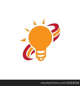Llightbulb idea logo concept. Lamp electricity icons web design element.