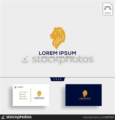Llion business financial logo template with business card, icon elements isolated. Llion business financial logo template with business card