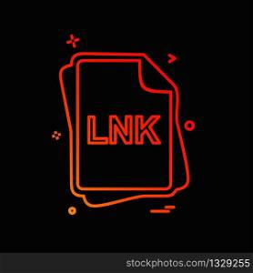 LNK file type icon design vector