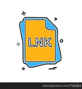 LNK file type icon design vector