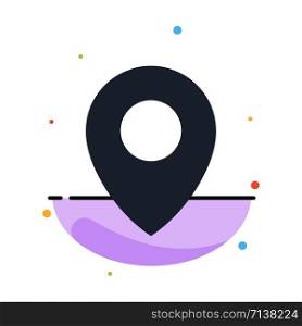 Lo0cation, Map, Pin Abstract Flat Color Icon Template