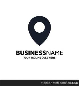 Lo0cation, Map, Pin Business Logo Template. Flat Color
