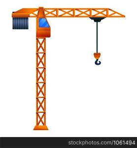 Load construction crane icon. Cartoon of load construction crane vector icon for web design isolated on white background. Load construction crane icon, cartoon style