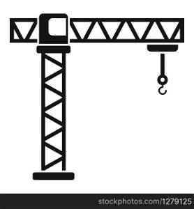 Load crane icon. Simple illustration of load crane vector icon for web design isolated on white background. Load crane icon, simple style