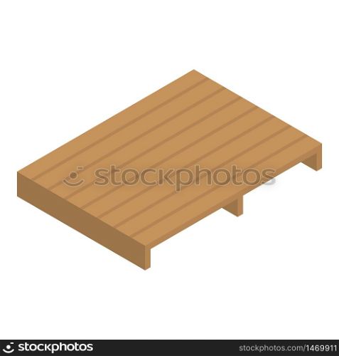 Load pallet icon. Isometric of load pallet vector icon for web design isolated on white background. Load pallet icon, isometric style