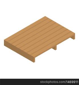 Load pallet icon. Isometric of load pallet vector icon for web design isolated on white background. Load pallet icon, isometric style