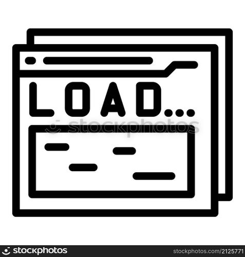 Load web code icon outline vector. Cms design. Website system. Load web code icon outline vector. Cms design