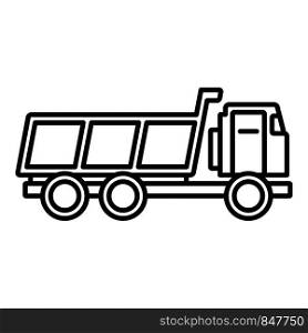 Loaded farm truck icon. Outline loaded farm truck vector icon for web design isolated on white background. Loaded farm truck icon, outline style