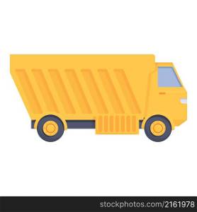 Loader truck icon cartoon vector. Mine construction. Top view. Loader truck icon cartoon vector. Mine construction