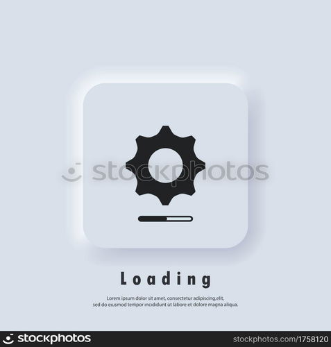 Loading And Gear Icon Loading Process Progress Bar Icon System