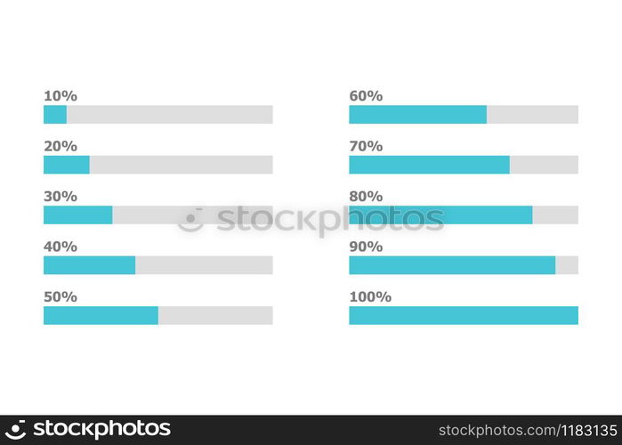 Loading bar icon. Loading bar progress vector icon