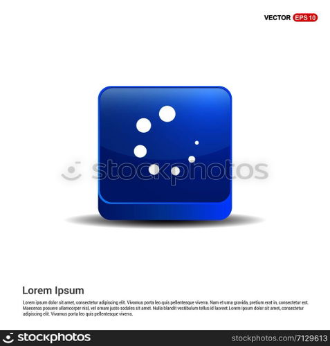 Loading buffer icon - 3d Blue Button.
