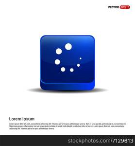 Loading buffer icon - 3d Blue Button.
