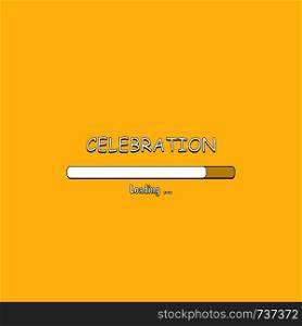 Loading Celebration in comic style, vector illustration