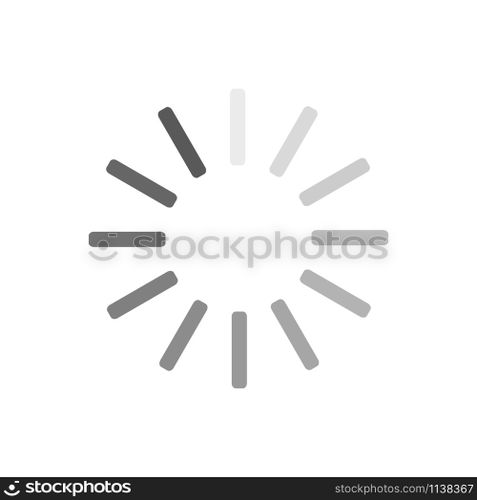 Loading circle icon. Progress loading vector icon. Update icon