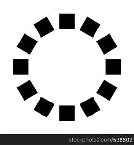 Loading circle sign icon in simple style on a white background. Loading circle sign icon, simple style