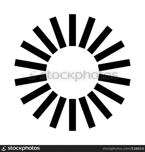 Loading circle sign icon in simple style on a white background. Loading circle sign icon, simple style
