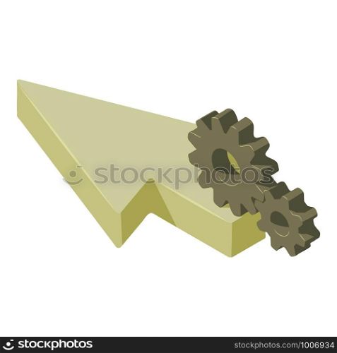 Loading cursor icon. Isometric of loading cursor vector icon for web design isolated on white background. Loading cursor icon, isometric style