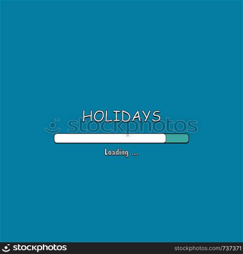 Loading Holidays in comic style, vector illustration