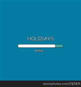 Loading Holidays in comic style, vector illustration