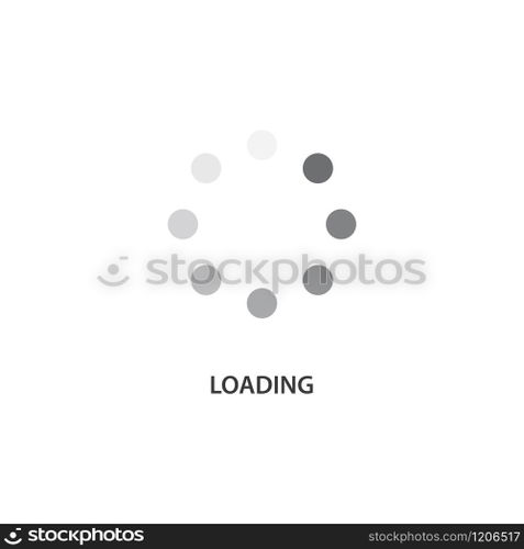 Loading indicator icon vector flat design