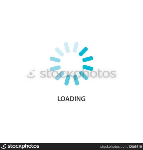 Loading indicator icon vector flat design