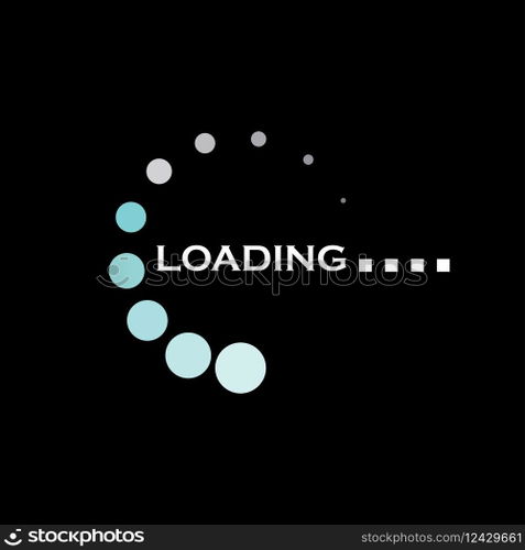 Loading indicator icon vector flat design