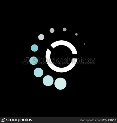 Loading indicator icon vector flat design
