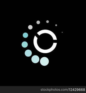 Loading indicator icon vector flat design