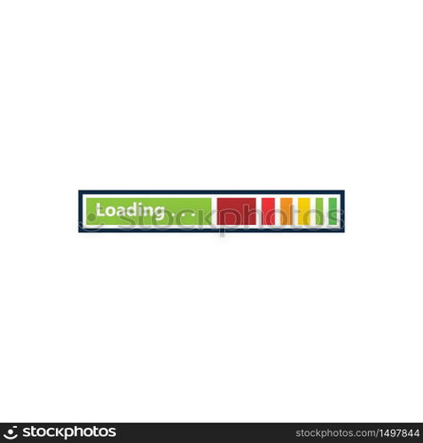 Loading indicator icon vector flat design Progress upload interface