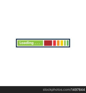Loading indicator icon vector flat design Progress upload interface