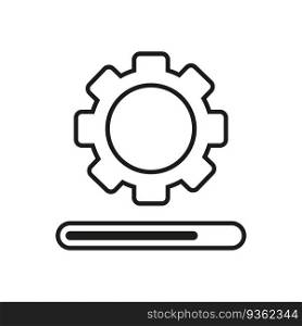 Loading process. Gear, loading line. Update system icon. progress icon. Vector illustration. stock image. EPS 10.. Loading process. Gear, loading line. Update system icon. progress icon. Vector illustration. stock image.