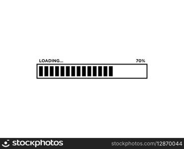 Loading Progress Bar Icon Vector Template