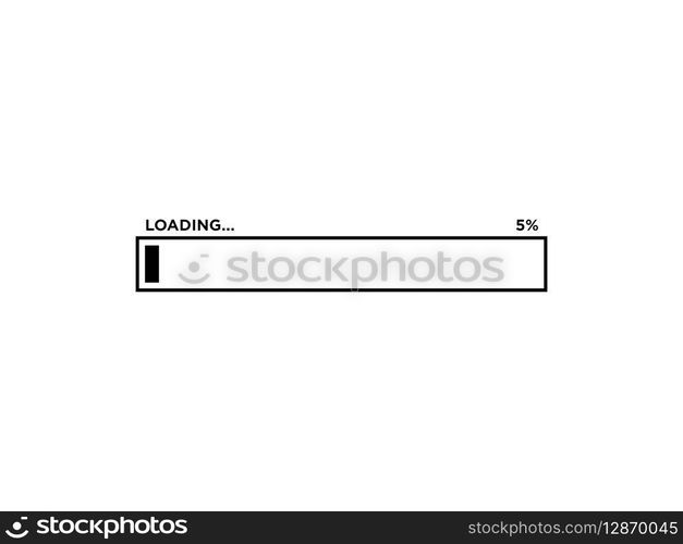 Loading Progress Bar Icon Vector Template