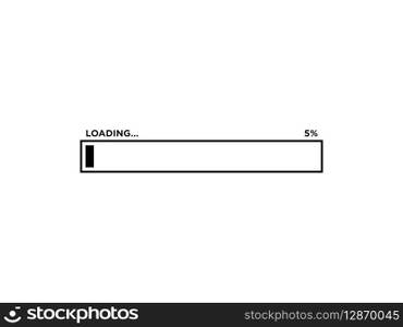 Loading Progress Bar Icon Vector Template
