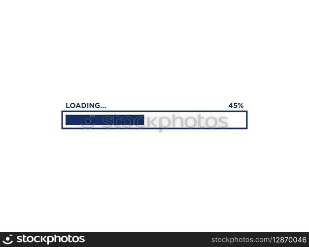 Loading Progress Bar Icon Vector Template
