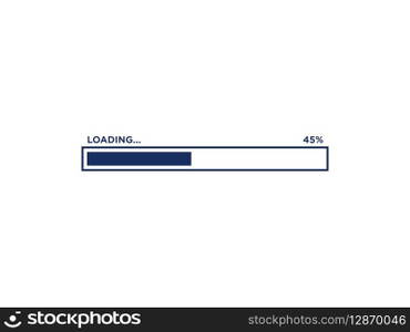 Loading Progress Bar Icon Vector Template