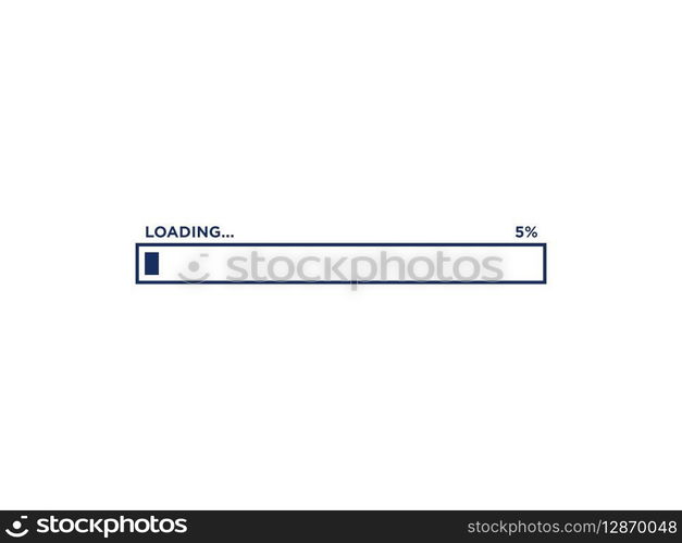 Loading Progress Bar Icon Vector Template