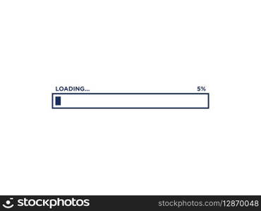 Loading Progress Bar Icon Vector Template
