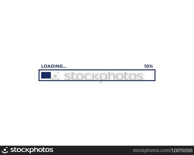 Loading Progress Bar Icon Vector Template