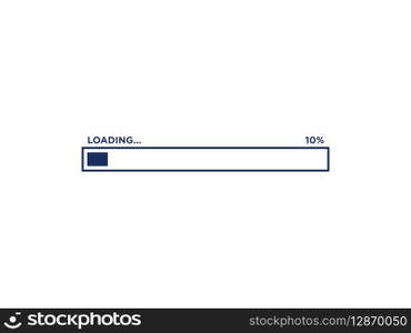 Loading Progress Bar Icon Vector Template