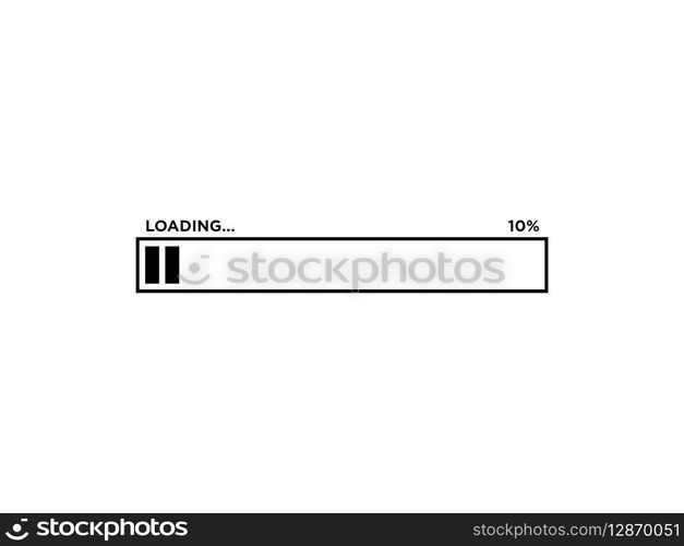 Loading Progress Bar Icon Vector Template