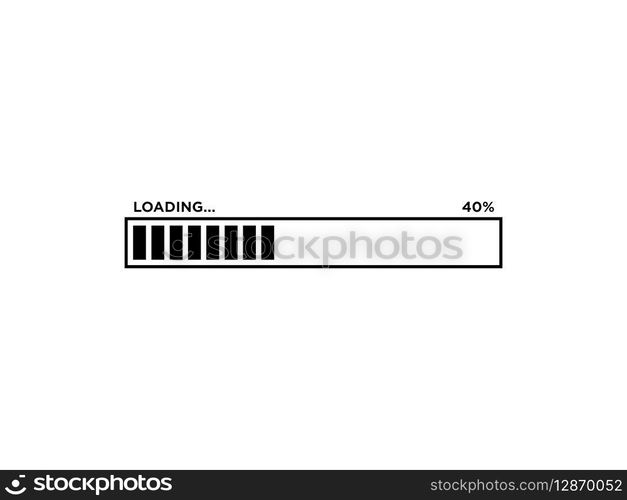 Loading Progress Bar Icon Vector Template